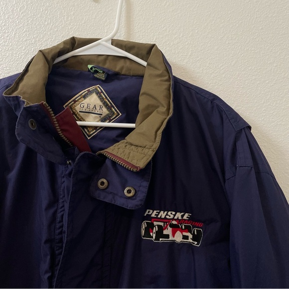 Penske racing bomber jacket blue xl vintage - Picture 2 of 4